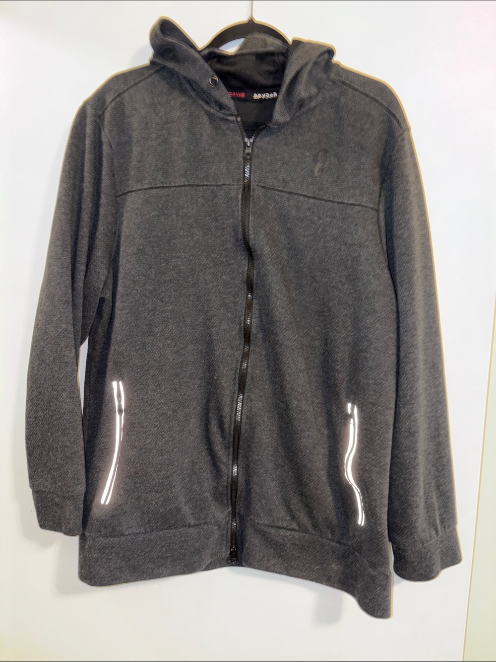 Men's Performance Hooded Double Full-Zip Jacket - Charcoal Gray